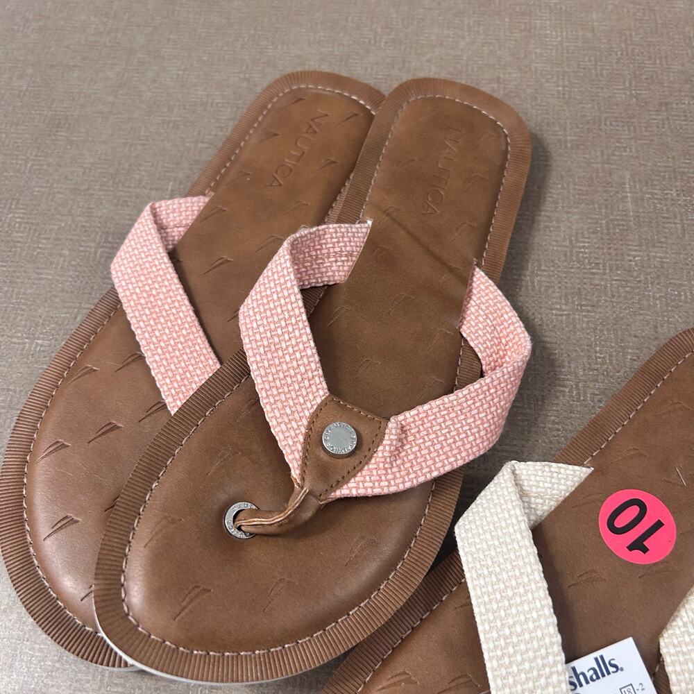 Nautica Flip flop Lot of 2 pair women's size 10 NWT - Picture 6 of 7